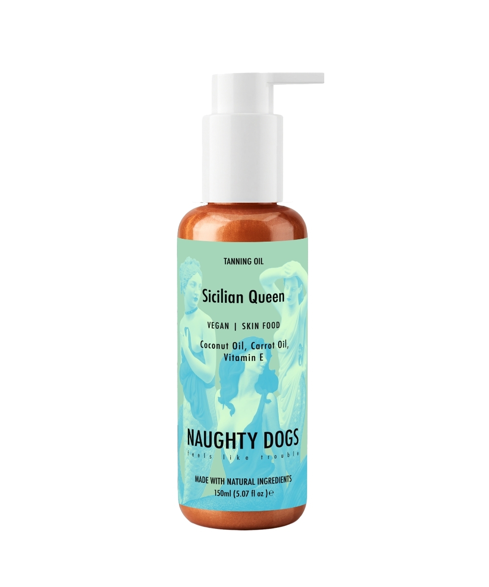 ND-401.jpg Naughty Dogs Tanning Oil Sicilian Queen - Image 1